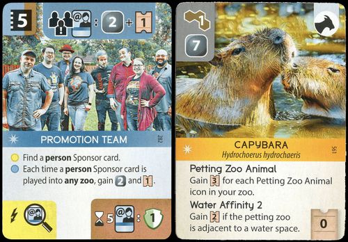 Ark Nova: Promotion Team & Capybara Promo Cards thumbnail