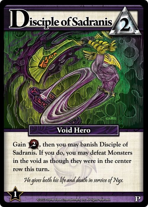 Ascension: Chronicle of the Godslayer – Disciple of Sadranis Promo Card thumbnail