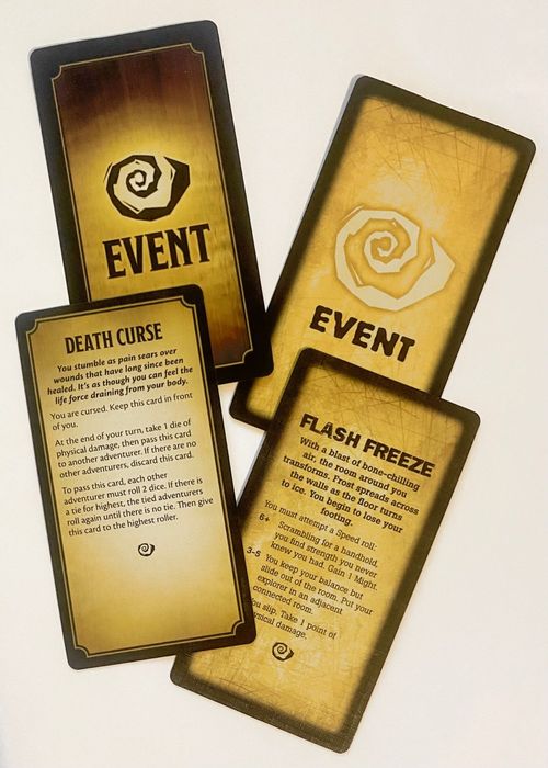 Betrayal at House on the Hill and Baldur's Gate Promo Cards: Flash Freeze & Death Curse thumbnail