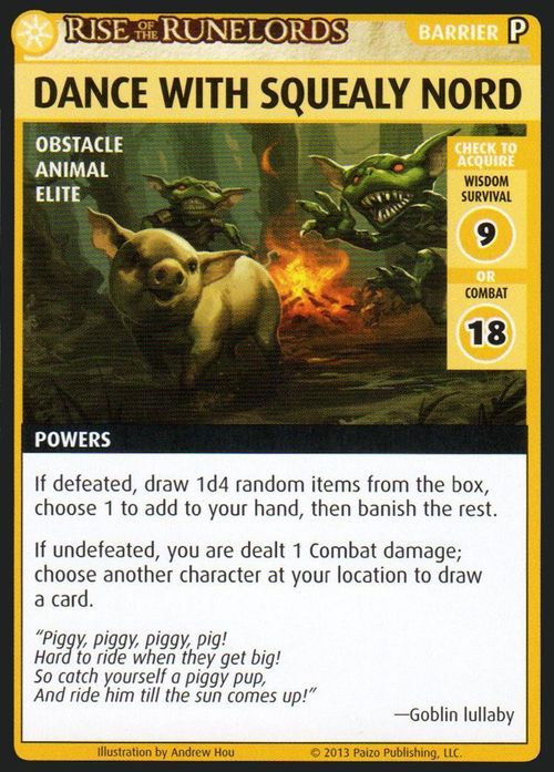 Pathfinder Adventure Card Game: Rise of the Runelords – "Dance With Squealy Nord" Promo Card thumbnail