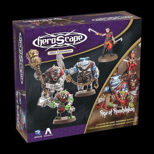Heroscape: Crimson Widow and Dreadnoughts of Caraway Cavern Army Expansion thumbnail
