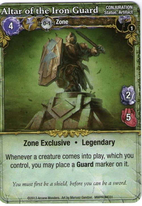 Mage Wars: Altar of the Iron Guard Promo Card thumbnail