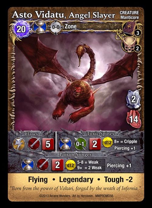 Mage Wars: Asto Vidatu, Angel Slayer Promo Card thumbnail