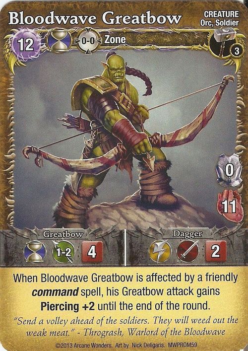 Mage Wars: Bloodwave Greatbow Promo Card thumbnail