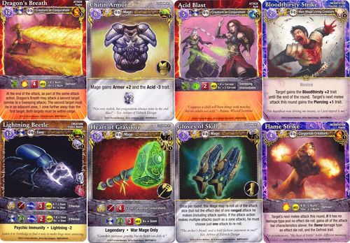 Mage Wars: Dice Tower 2014 funding campaign promo card set thumbnail
