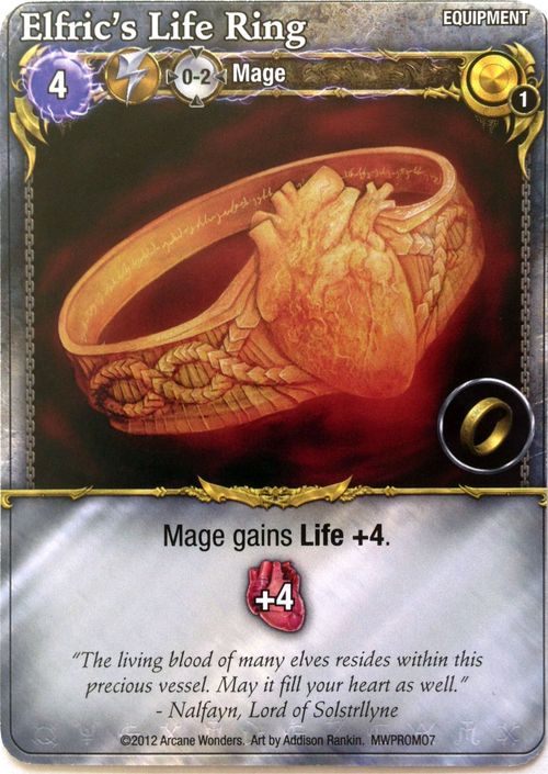 Mage Wars: Elfric's Life Ring Promo Card thumbnail