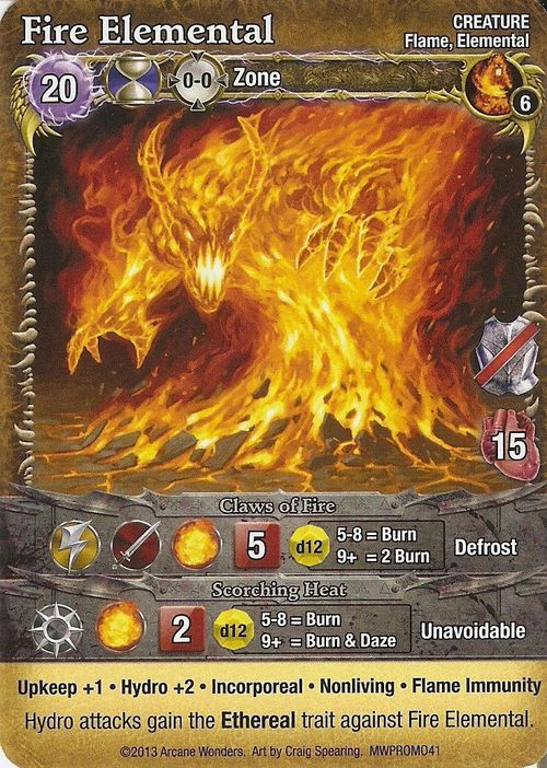 Mage Wars: Fire Elemental Promo Card thumbnail