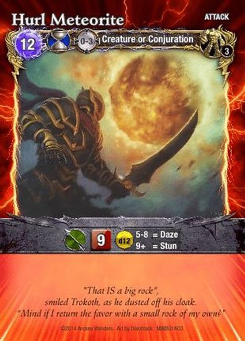 Mage Wars: Hurl Meteorite Promo Card thumbnail
