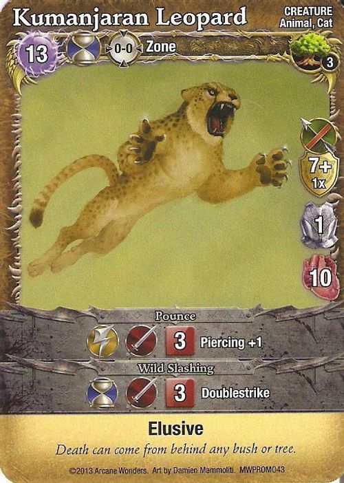 Mage Wars: Kumanjaran Leopard Promo Card thumbnail
