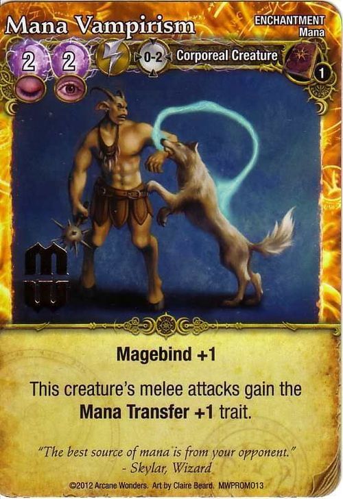 Mage Wars: Mana Vampirism Promo Card thumbnail