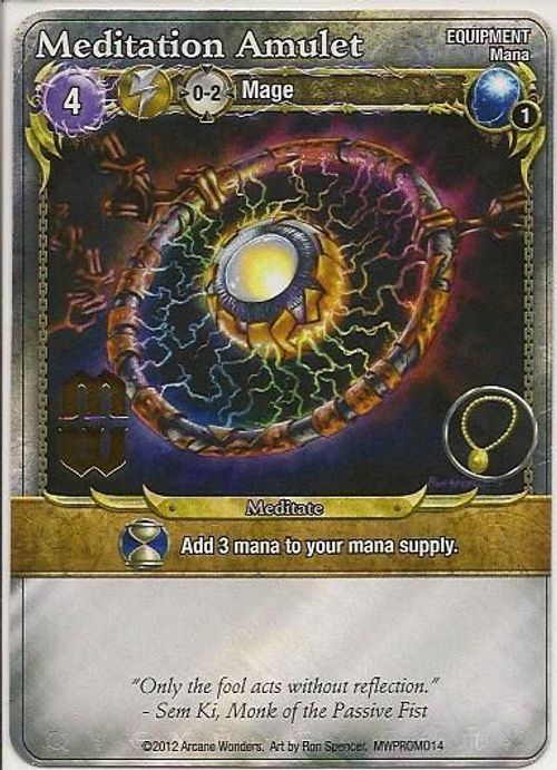 Mage Wars: Meditation Amulet Promo Card thumbnail