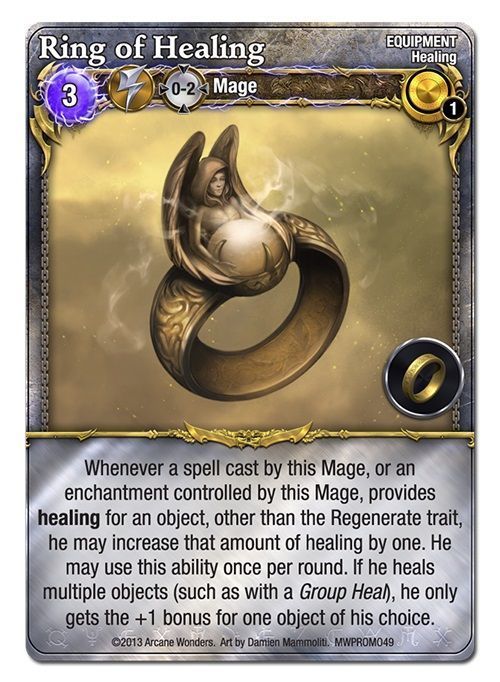 Mage Wars: Ring of Healing Promo Card thumbnail