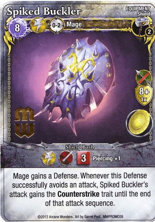 Mage Wars: Spiked Buckler Promo Card thumbnail