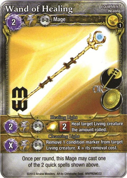 Mage Wars: Wand of Healing Promo Card thumbnail