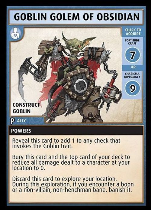 Pathfinder Adventure Card Game: "Goblin Golem of Obsidian" Promo Card thumbnail