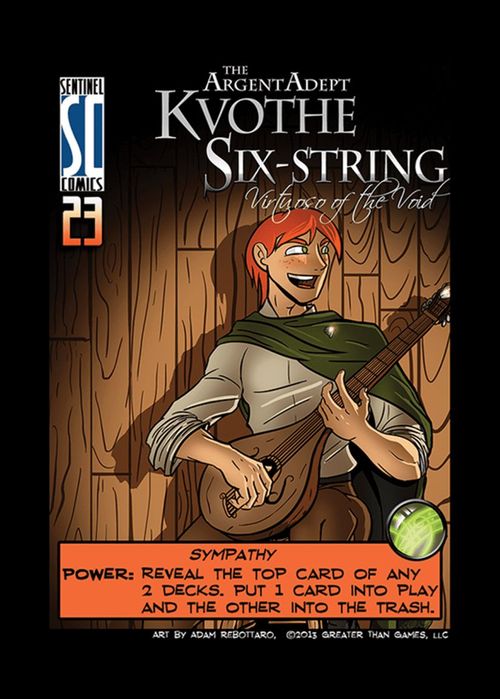 Sentinels of the Multiverse: Kvothe Six-String Argent Adept Promo Card thumbnail