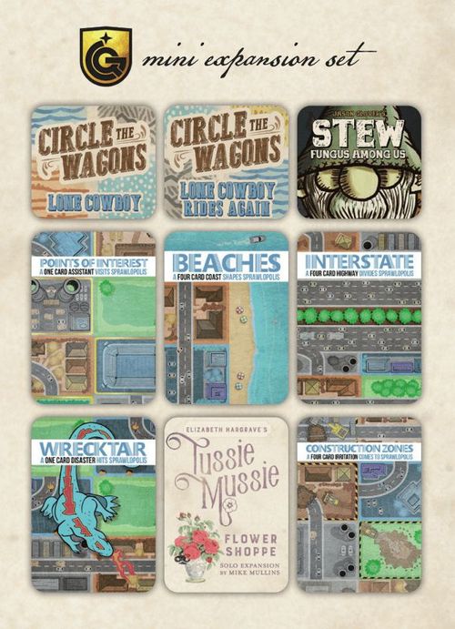 Mini expansion set for Sprawlopolis, Circle the Wagons, Stew and Tussie Mussie thumbnail