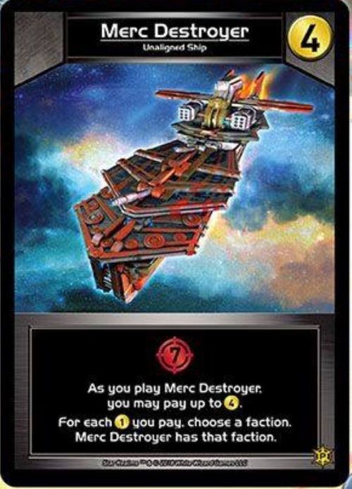 Star Realms: Merc Destroyer Promo Card thumbnail