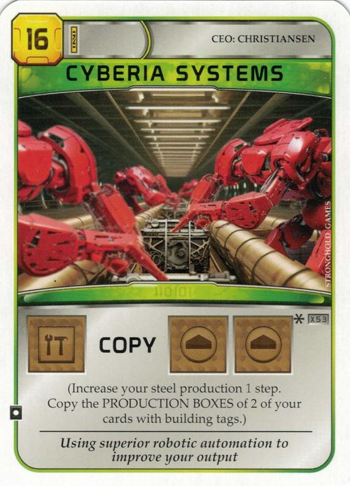 Terraforming Mars: Cyberia Systems Promo Card thumbnail