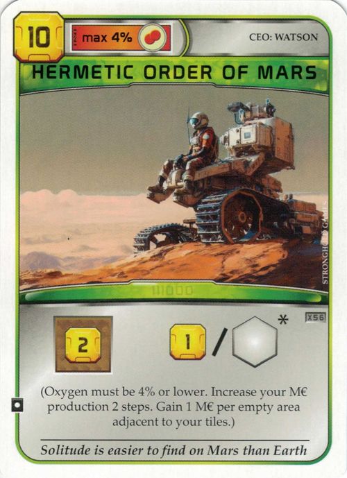 Terraforming Mars: Hermetic Order of Mars Promo Card thumbnail