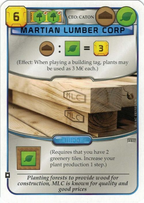 Terraforming Mars: Martian Lumber Corp Promo Card thumbnail