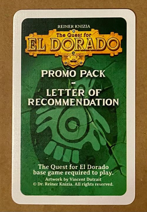 The Quest for El Dorado: Promo Pack – Letter of Recommendation thumbnail