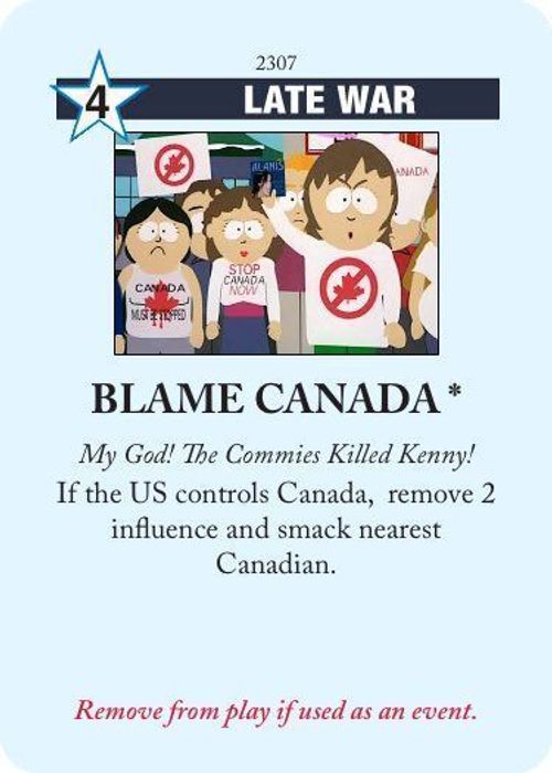 Twilight Struggle: Blame Canada Promo Card thumbnail